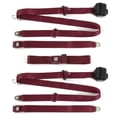 thumbnail image 1 of 3 Point Standard Retractable Bench Seat Belt Kit with 3 Belts for 1962-1980 Triumph Spitfire, Burgundy, 1 of 1