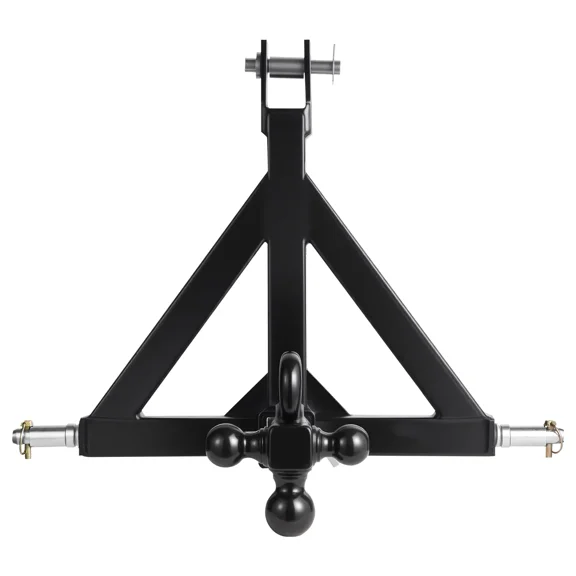 3-Point Trailer Hitch with 2-Inch Receiver,Quick Hitch Attachment & 3 Trailer Balls,Tractor Tow Drawbar Adapter Compatible with Kubota,John Deere & More