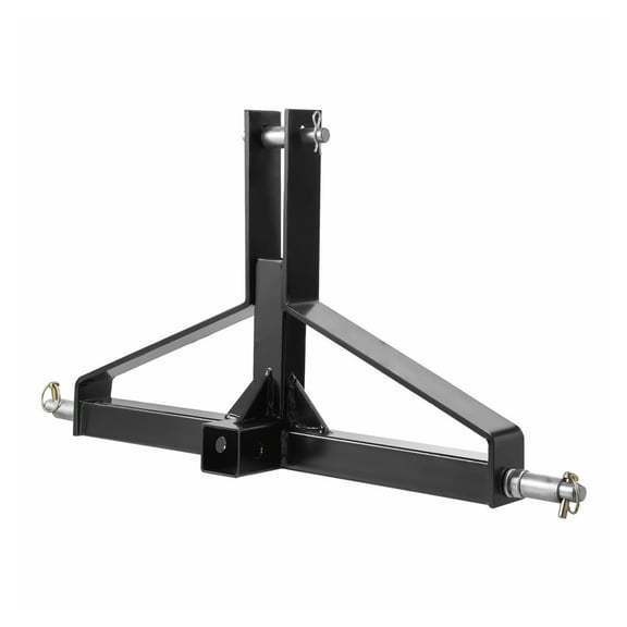 3 Point Trailer Hitch Receiver, 3/4 Inch to 2" Adapter, Category 1 Tractor Quick Hitch Drawbar - 3000lbs Capacity