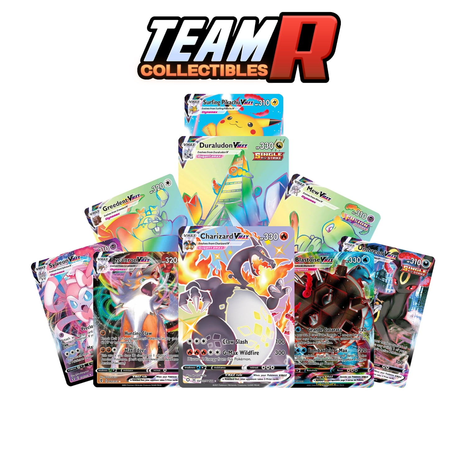 Carta Pokemon Vmax Rainbow