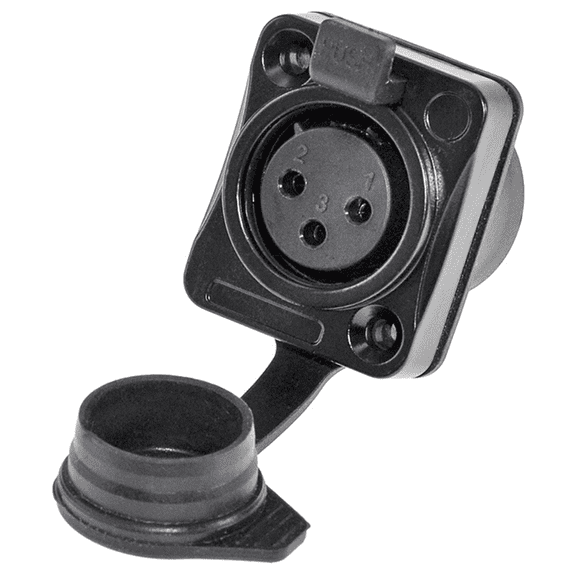 3 Pole Holder 3 Pole Waterproof Male and Female Microphone Audio Plug Xlr Balanced Threaded XLR Holder, C