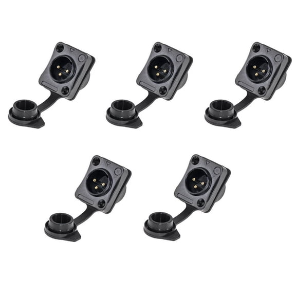 3 Pole Holder 3 Pole Waterproof Male and Female Microphone Audio Plug Xlr Balanced Threaded XLR Holder, D