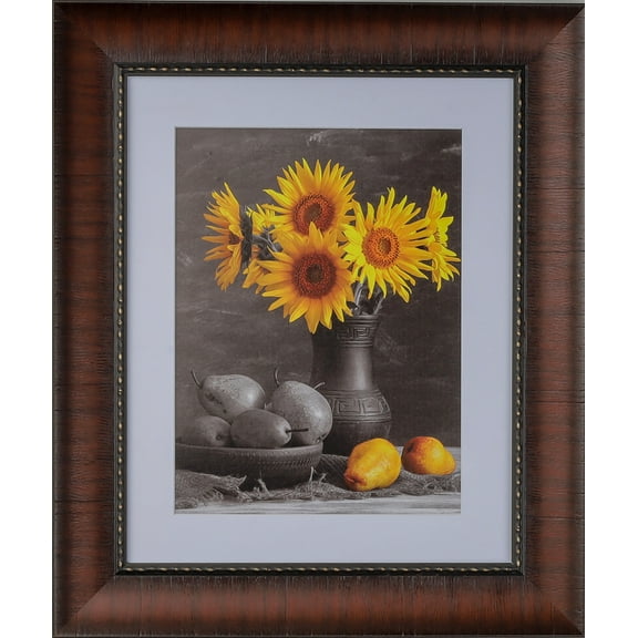 3" Polystyrene Picture Frame by WholesaleArtsFrames-com 10x15, 1996 Series Cherry Brown & Gold - Made In USA