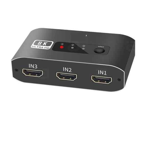 3 Port 8K 60Hz HD Media Switch, Smart 4K 120Hz Video Hub