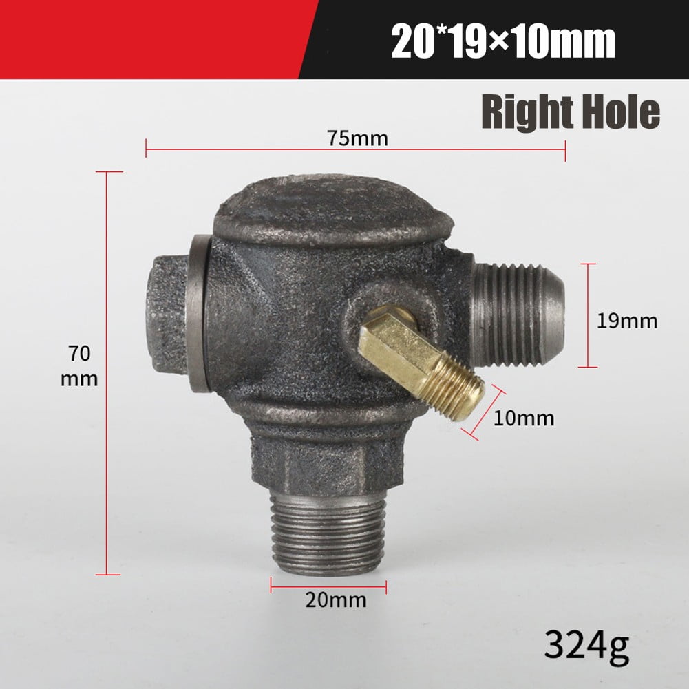 3 Port Iron Male Thread Check Valve Connector Tool for Air Compressor