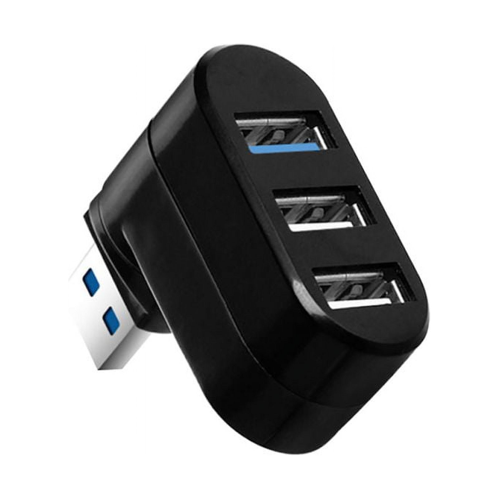 Hub USB 3.0 4 Ports Avec Port Type-C - Mini Et Rotatif 90°/180° - Pour PC Portable, Disque Dur, Clavier...