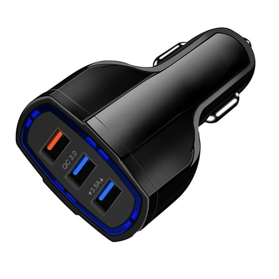3-Port QC 3.0 Car Charger - 3.5A Fast Charging, Multi-Device Support, Smart IC Protection