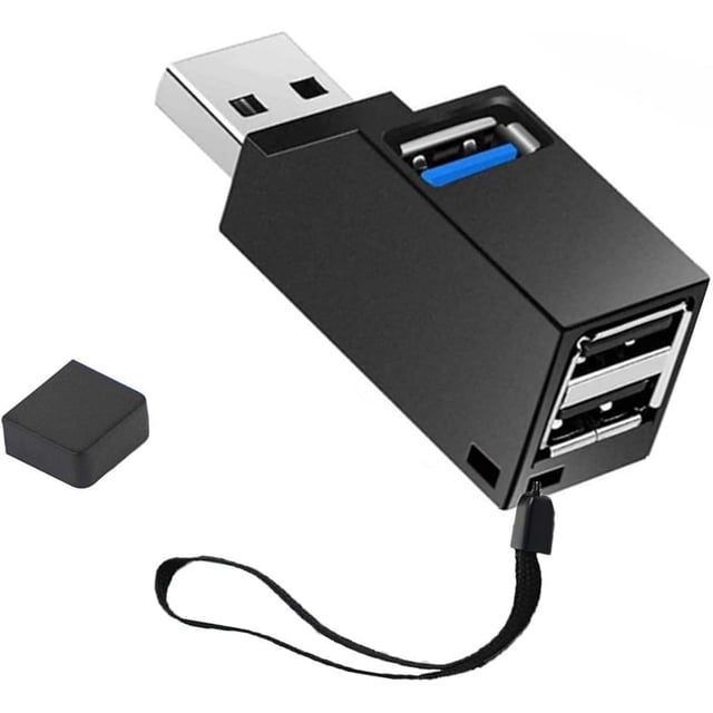 USB 3.0 To Ethernet Adapter 4-in-1 – Gigabit RJ45 LAN Port & 3 USB Ports Hub For Laptop, Plug & Play For Windows/Mac