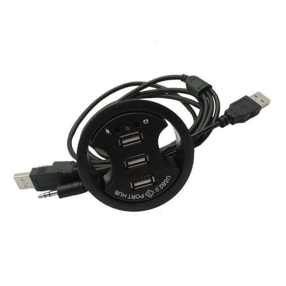 3 Port USB Hub Headphone Connection Simultaneous Devices Charging Data Transfer For Work place Optimization Splitter