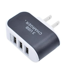 3-Port USB Wall Charger, Universal Travel Adapter 110-220V, Fast Charging 5V Output, Multi-Protection Safe Charging Block for Phones Tablets
