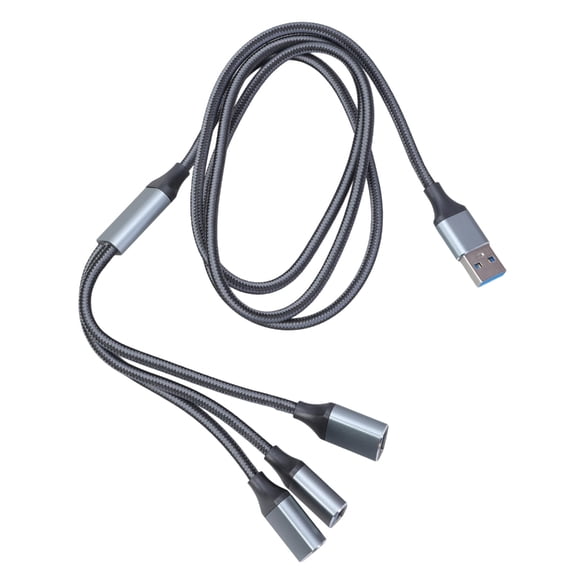 3 Port USB Y Splitter Cable Male To Female Supports Charging 480mbps Data