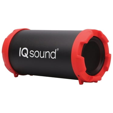 IQ Sound IQ-1606BT-RED IQ-1606BT 3-Inch 10-Watt Portable Bluetooth Rechargeable Speaker with FM Radio (Red)