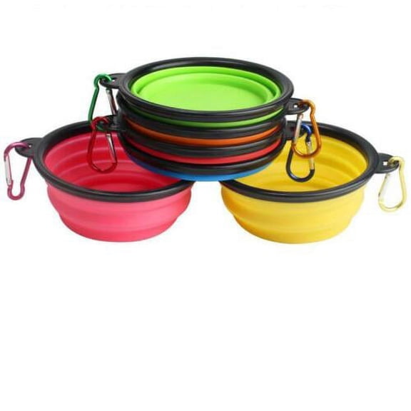 3 Portable Travel Collapsible Foldable Pet Dog Bowl for Food & Water Bowls Dish