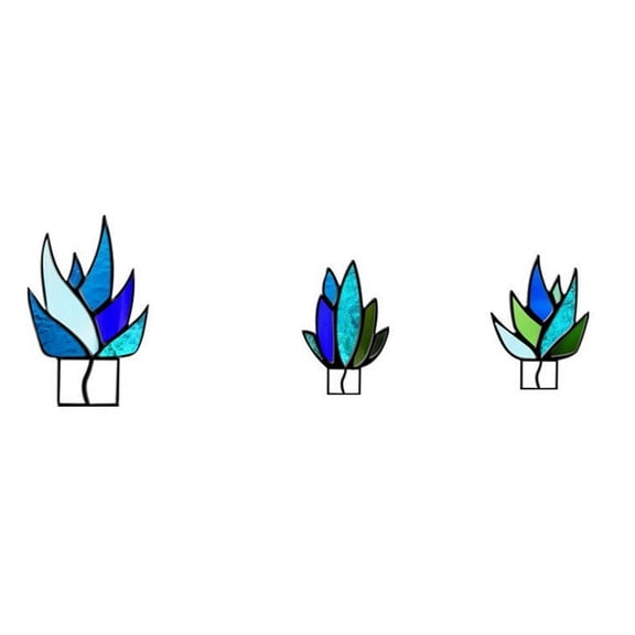 3 * Potted Plants-Blue