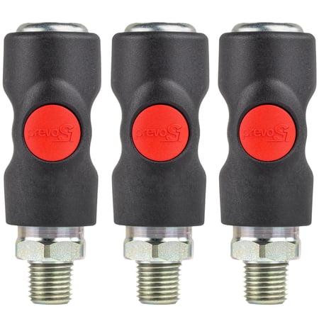 3 Prevost Truflate Air Hose Coupler USI061251 1/4" NPT Automotive Style PrevoS1