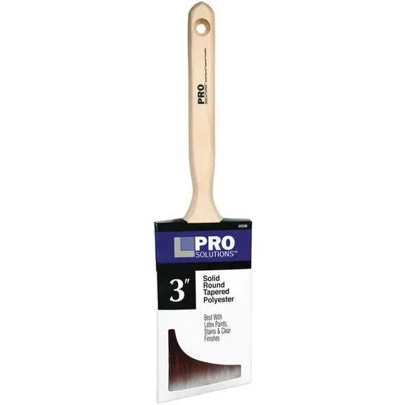 12-Pack of 3” Pro Solutions 22230 SRT Polyester Paint Brush Angle Sash, Standard Handle