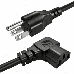 3 Prong AC Power Cord Right Angle 90 degree Plug C13 Power Cable Replacement
