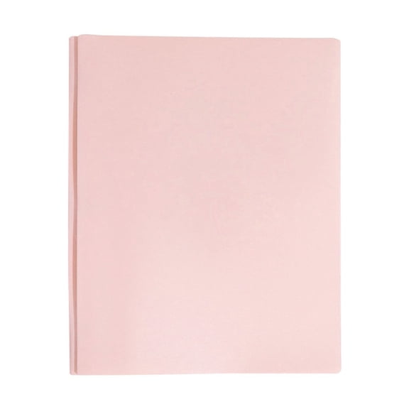3 Prong Fasteners Folder, Reusable Portable Folder with Tadpole Clip & Business Card Slot, Fits for Documents Paper Letter Size, Two Pocket Folder with Fasteners for Office, 1Pc(Pink,11.5x9.5")