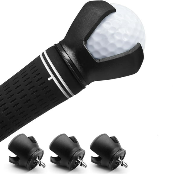 3-Prong Golf Ball Retriever Grabber Pick Up,Back Saver Claw Put On Putter Grip,Suction Cup Ball Grabber,Sucker for Golf Screws Tool