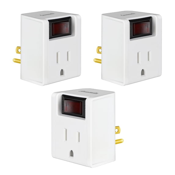 3 Prong Grounded Single Port Power Adapter with On/Off Switch - Walmart.com