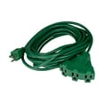 thumbnail image 1 of Northlight 3-Prong Outdoor Extension Power Cord with Fan Style Connector - 25' - Green, 1 of 4