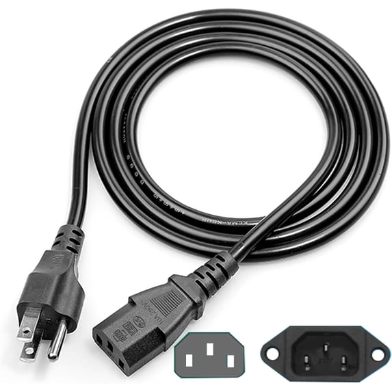 3-Prong TV Power Cord Cable for LG TV 42LG50 42LK450 32LG30 42CS570 42LK520 32LV2500 42LF11 42LG20 42LG30 42LG30DC 42LG70 42LK550 55LW5600 55LW5300 55LW5700 55LW6500 & More Replacement Power Cord