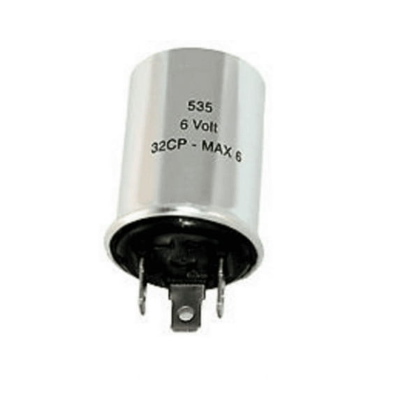 3-Prong Turn Signal Flasher 535 Relay 6 Volt Vintage Cars Positive Ground