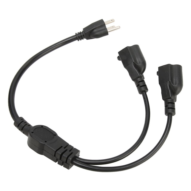 3 Prong Y Splitter Cable, Male To Female, Plug and Play, 100-240V ...