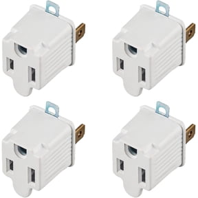 3 Prong to 2 Prong Outlet Plug Adapter Grounding Converter Socket 4 Pack