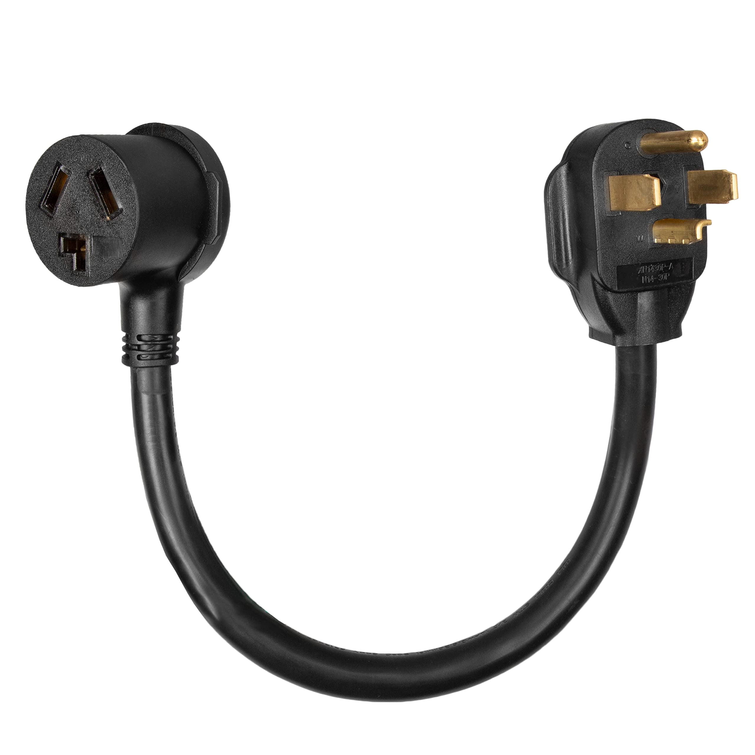 Iron Forge Cable 3 Prong to 4 Prong Dryer Plug Adapter, 10/4 STW 1.5 Ft