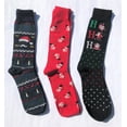 thumbnail image 1 of 3 Prs Cotton christmas Holiday Santa Socks Men, 1 of 1