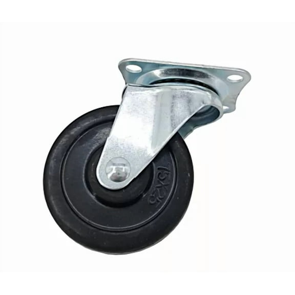 3" Pu Furniture Castor Wheel Top Plate Mount Non-Locking Swivel 110Lbsload 1 Pc