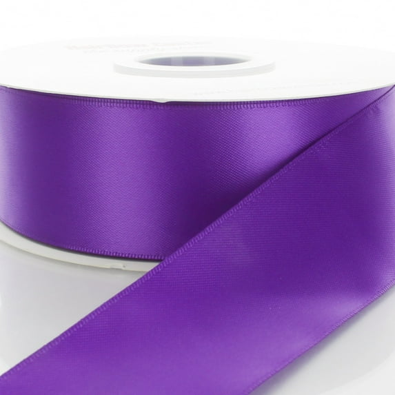 3" Purple Double Faced Satin Ribbon 3 Yards