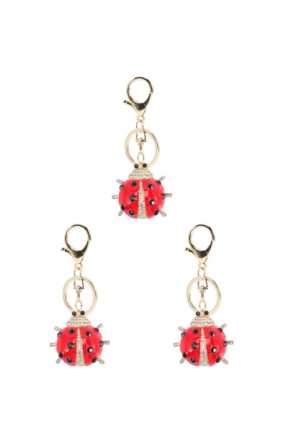 3 Purse Ladybug Keychain Bag Decoration Creative Women's