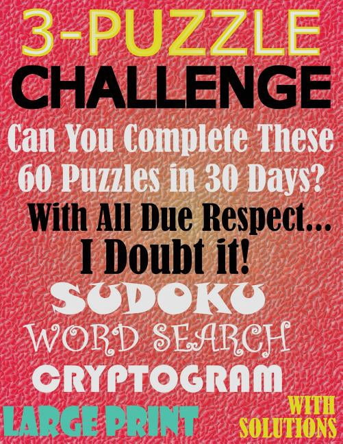 3-Puzzle Challenge : Can You Complete These 60 Puzzles in 30 Days? (Paperback)