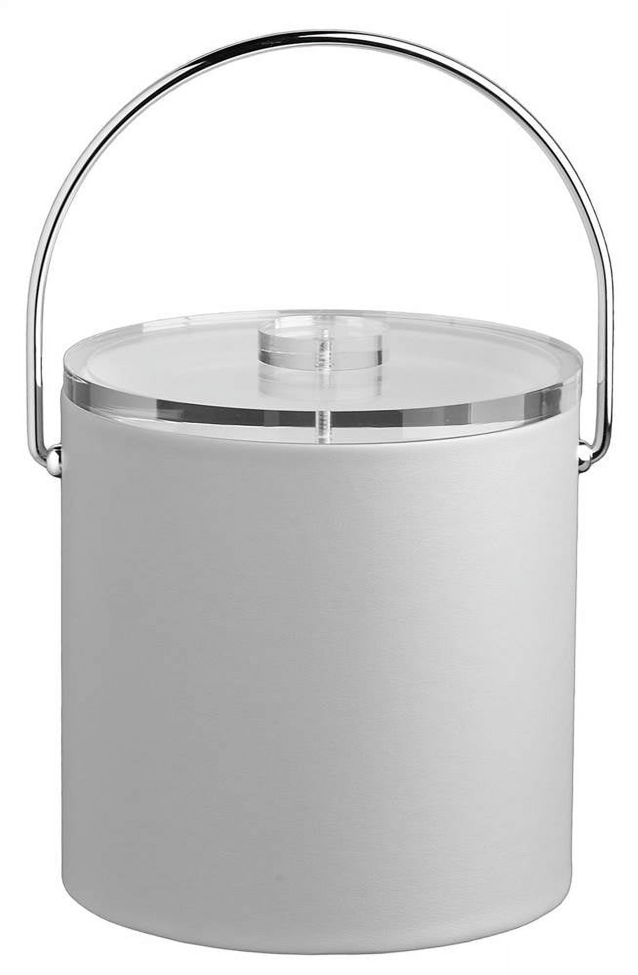 3 Qt. Ice Bucket in White with Thick Lucite Lid