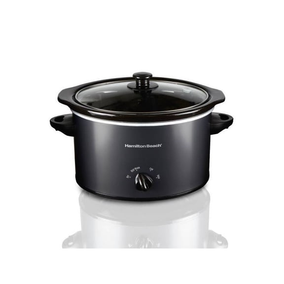 3 Qt Slow Cooker, Black, 3-Setting Electric Slow Cooker with Removable Stoneware Pot for Soups, Stews, Dips, and Small Family Meals