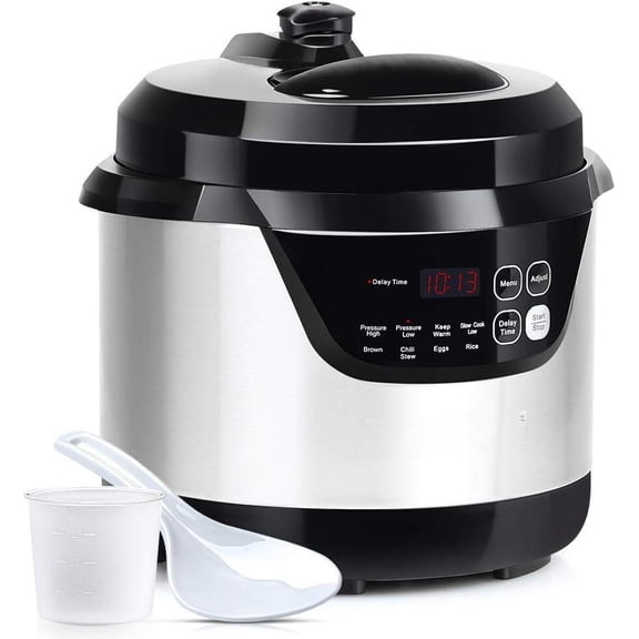 3 Quart Cooker 8 IN 1 Multi Use Programmable Cooker Electric Pot with Slow Cook, Rice, Steamer, Saute, Brown, Warmer