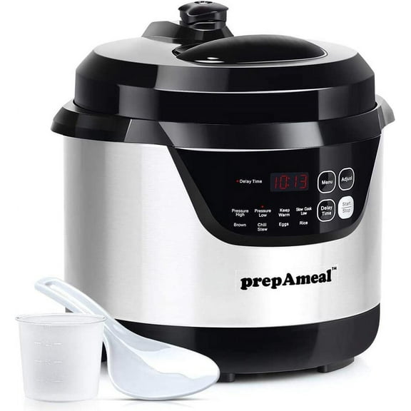3 Quart Pressure Cooker 8 IN 1 Multi Use Programmable Electric Pot with Slow Cook, Rice, Steamer, Saut, Brown, Warmer
