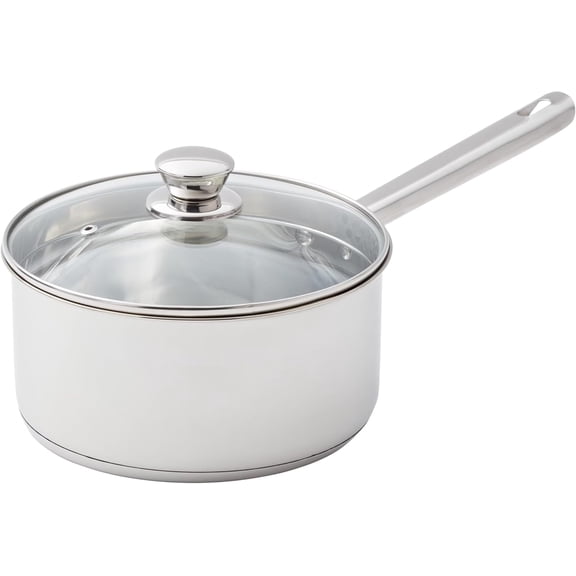3-Quart Stainless Steel Sauce Pan with Straining Lid Durable, Oven-Safe for Everyday Cooking