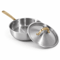 3 Quart Stainless Steel Saucier Pan with Stay Cool Handle, 5-Ply Clad ...