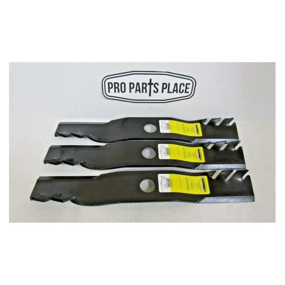 3 REPL USA XHT Blades KUBOTA K5583-34350 Z723 Z724 16.65" W/ 1-1/8" Center Hole Black