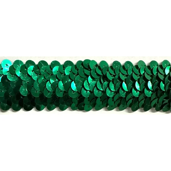 3 ROW (1") STRETCH SEQUIN TRIM - 10 Continuous Yards - Many Colors Available