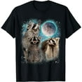 thumbnail image 1 of 3 Racoon Moon Howling Raccoon Head Funny For Men, Women, Kid T-Shirt, 1 of 5