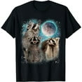 thumbnail image 1 of 3 Racoon Moon Howling Raccoon Head Funny For Men, Women, Kid T-Shirt, 1 of 3