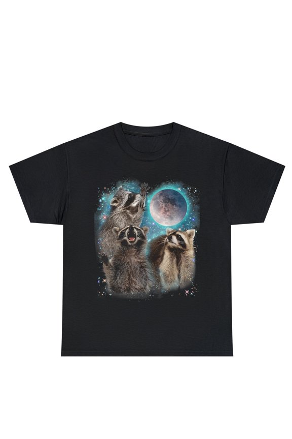 3 Racoon Moon Howling Raccoon shirt, Racoon meme shirt merch Racoon Moon howl at the 3 Funny Racoons head meme Racoon shirt Animal Lover