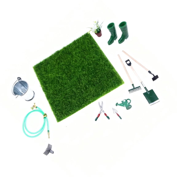 3. Realistic Miniature Garden Tools for Displays Educational Hobby with Compact Travel Design, Safe Construction
