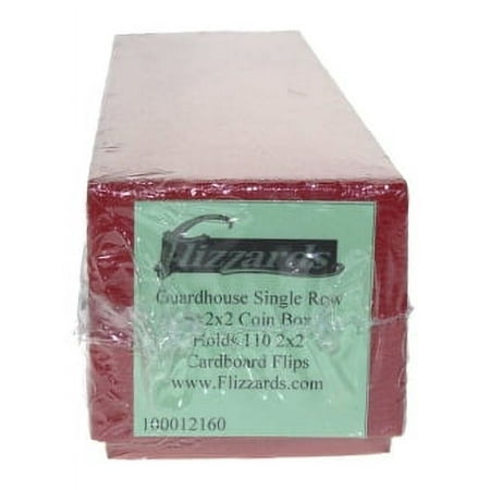 3 Red Storage Box for 2x2 Coin Holders/Flips (2x2x9) Single Row