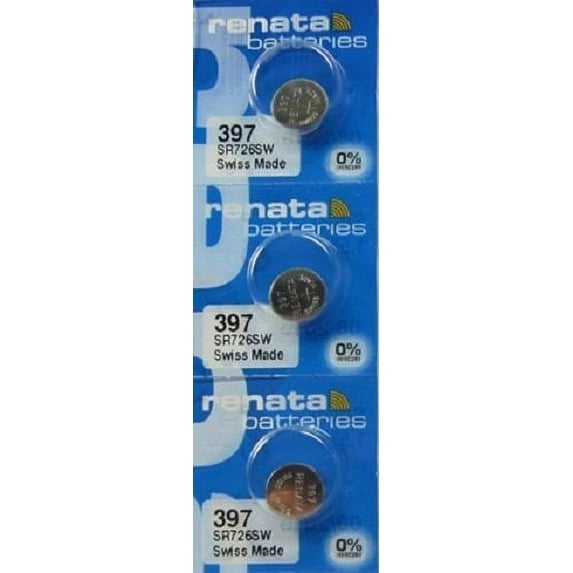 3 Renata 397 Silver Oxide Electronic Zero Mercury Batteries