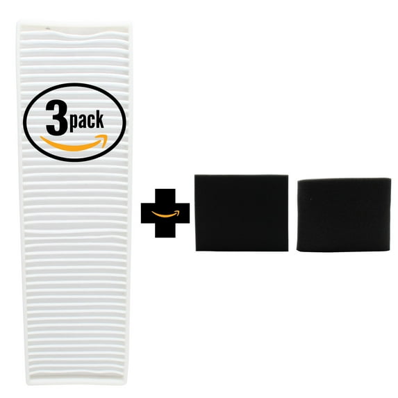 3 Replacement Bissell Clean View Power Trak Revolution 3591 Vacuum Pleated Post Motor, 1 Upper Tank and 1 Pre-Motor Filter - For Bissell Style 7 & 3093 Pre Filter